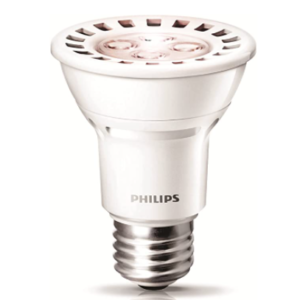 Philips (426122) 8PAR20/END/F25 2700 GETT Part Lamp179 led bulb on a white background.