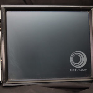 A Bally Alpha 2 Monitor with Touch 22" GETT Part LCDM259 Model: L2165LT3BY frame with a black screen on it.