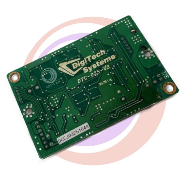 A green pcb with the words digital system and Digitech Controller Part DTS-02S-02 on it.