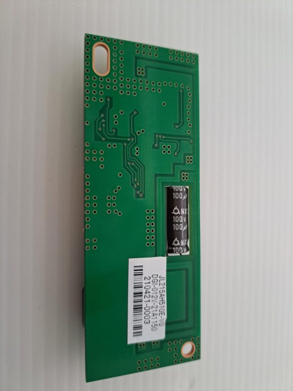 A green Inverter for use with AUO LCD Monitor pcb board on a white surface.