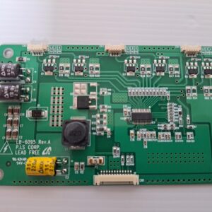 A green Inverter for use with Tovis/ Tatung LCD Monitors for use on Bally Games, Others. GH436A and Part LB6095. GETT Part INVT308 board with a number of electronic components.