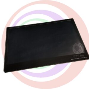 A black 23" AGS Icon Bottom Monitor Touch TC230IMPU-XJ GETT Part LCDM412 on a colorful background.