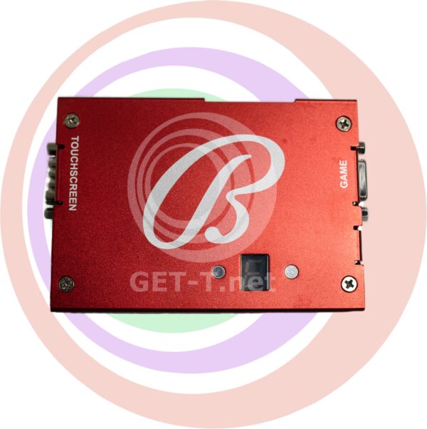 A red board with the word Display Manager - Player Tracking Display Part # 225586 Rev B GETT Part BIV107.