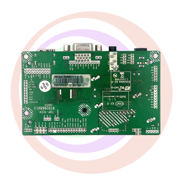 A green A-D Board for Kortek Monitors, Others with a PCB on it.