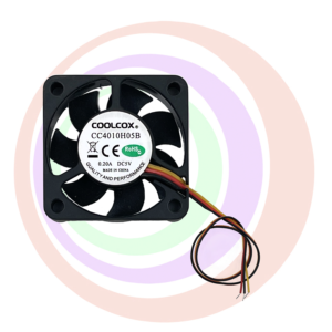 A CC4010H05B..0.20A DC5V..2 WIRE..NO CONNECTOR..COOLCOX GETT Part FAN145 cooling fan on a circular background.