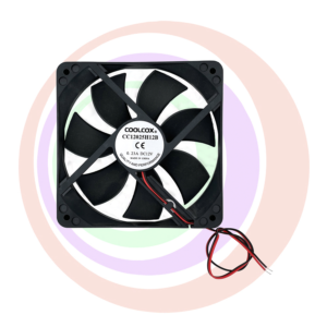 A black COOLCOX..CC12025H12B..0.23A DC12V..2WIRE ..NO CONNECTOR GETT Part FAN295 on a white background.