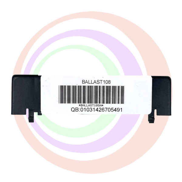 A bar code label on a circular background. 6W Ballast for use with Aristocrat games/ LCD Monitors. Setec Brand. Setec EBS2-6-T5. GETT Part BALLAST108