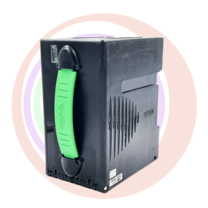 A JCM iVision Bill Validator / Acceptor Cashbox. 500 Note Variet. includes ICB (Internal Cashbox System) with a green handle on it. GETT Part BV283.