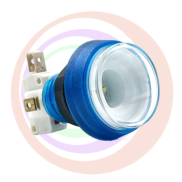 A Round Spin Button (Blue) for ARISTOCRAT MK5 and MARK 6 on a white background.