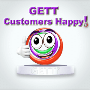 Colorful smiling emoji with a thumbs up, positioned above a platform with the text "Power Supply for Aristocrat ARC or Flame by TOP. # G5600A AR. GETT Part PSUP183 customers happy!" in a playful, bold font.