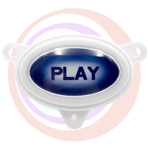 White button with blue "PLAY" text.