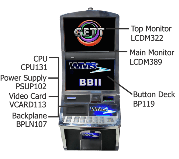 WMS BBII AD Board. Kristel Brand. KRISTEL LCD22-A0x - 22" LCD A/D Scaler Board [5766-BG22-JL01] 5.0VDC (WMS BB2 A-021B38-04-03). GETT Part ADB177 - Image 6