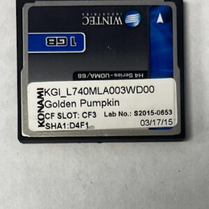 Game Software for Konami, Golden Pumpkin, Part number: S2015-0563 GETT Part SFT-KON-100