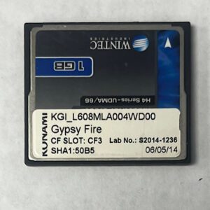 Game Software for Konami, Gypsy Fire, Part number: S2014-1236 GETT Part SFT-KON-101