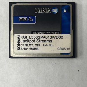 Game Software for Konami, Jackpot Streams, Part number: SHA1:B4BB GETT Part SFT-KON-103