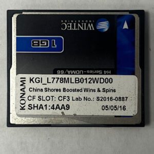 Game Software for Konami, Game Name: China Stones Boosted Wins And Spins, Part Number: SHA1:4AA9 GETT Part SFT-KON-110
