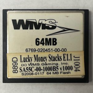 Game Software for WMS BBI, Lucky Money Stacks, Part number: SA55C-00-1000B5 GETT Part SFT-WMS-124