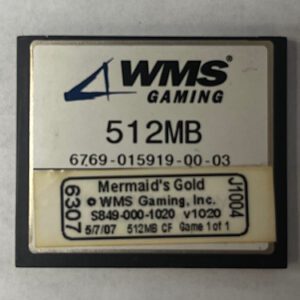 Game Software for WMS BBI, Mermaid's Gold, Part number: S849-000-1020 GETT Part SFT-WMS-129