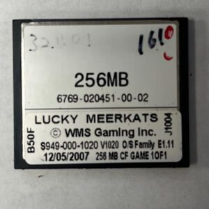 Game Software for WMS BlueBird I, Lucky Meerkats, Part number: S949-000-1020, OP SYST # E1.11 GETT Part SFT-WMS-149