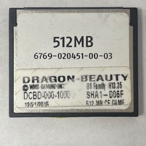 Game Software for WMS BlueBird II, Dragon Beauty, Part number: DCBD-000-1000, OP SYST # H13.35 GETT Part SFT-WMS-175
