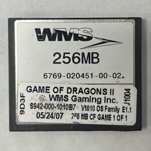 Game Software for WMS BBI, Game Of Dragons II, Part number: S942-000-1010B7 GETT Part SFT-WMS-123