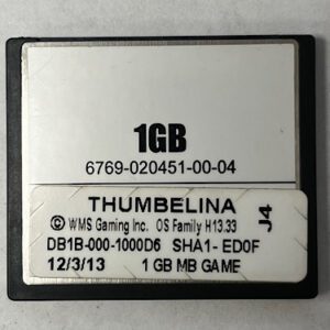 Game Software for WMS BlueBird II, Thumbelina, DB1B-000-1000D6, OP SYST # H13.33 GETT Part SFT-WMS-198