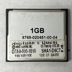 Game Software for WMS BlueBird II, Neptunes Light, Part number: D7A0-000-1010, OP SYST # H13.35 GETT Part SFT-WMS-203