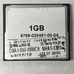 Game Software for WMS BlueBird II, Fallen Angles, D8A1-000-1000C9, OP SYST # H13.33 GETT Part SFT-WMS-204