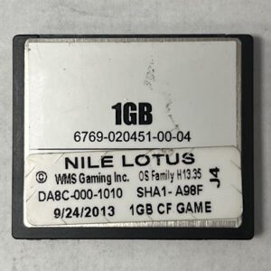 Game Software for WMS BlueBird II, Nile Lotus, Part number: DA8C-000-1010, OP SYST # H 13.35 GETT Part SFT-WMS-219