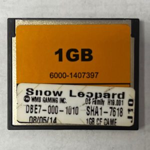 Game Software for WMS BlueBird III, Snow Leopard, DBE7-000-1010, OP SYST # H19.001 GETT Part SFT-WMS-229