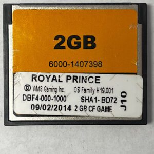 Game Software for WMS BlueBird III, Royal Prince, DBF4-000-1000, OP SYST # H19.001 GETT Part SFT-WMS-231