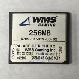 Game Software for WMS BlueBird III, Game Name: Palace of riches 2, GETT Part Number: SFT-WMS-236