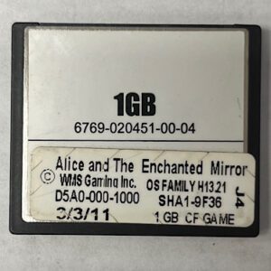Game Software for WMS BlueBird III, Game Name: Alice and The Enchanted Mirror, D5A0-000-1000, GETT Part Number: SFT-WMS-238
