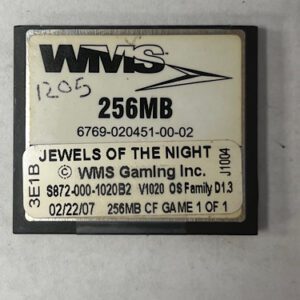 Game Software For WMS Gaming Inc. BlueBird I, Jewels Of The Night, Part Numbers: S872-000-1020B2, GETT Part Number: SFT-WMS-240