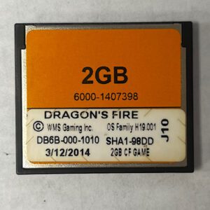 Game Software For WSM Gaming Inc. BlueBird III, Dragon's Fire, Part Numbers: DB6B-000-1010, GETT Part Number: SFT-WMS-243