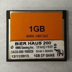 Game Software For WMS Gaming Inc. BlueBird III, Game Name: Bier Haus 200, Part Numbers: DAD2-000-1000D0, GETT Part Number: SFT-WMS-244