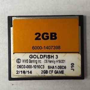 Game Software For WMS Gaming Inc. BlueBird III, Game Name: Goldfish 3, Part Numbers: D9D3-000-1010C3, GETT Part Number: SFT-WMS-245