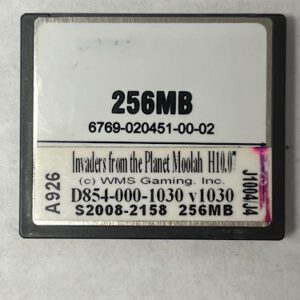 Game Software For WMS Gaming Inc. BlueBird II, Game Name: Invaders From Planet Moolah, Part Numbers: D854-000-1030, GETT Part Number: SFT-WMS-248