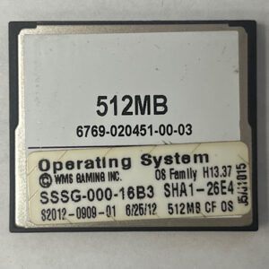 Operating System For WMS BlueBird II, Part Number: SSSG-000-16B3 OS Family # H13.37 GETT Part OS-WMS-104