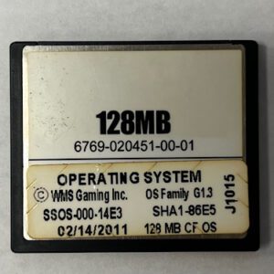 Operating System For WMS, Part Number: SSOS-000-14E3, OS Family # G1.3 GETT Part OS-WMS-123
