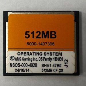Operating System for WMS Gaming Inc., OS Family #: H19.030, Part Numbers: NSOS-000-4020, SHA1-47B9, GETT Part Number: OS-WMS-138