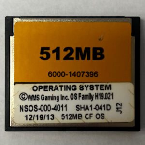 Operating System For WMS Gaming Inc., OS Family #: H19.021, Part Numbers: NSOS-000-4011, GETT Part Number: OS-WMS-139