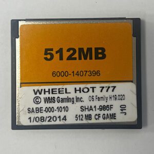 Game Software for WMS BlueBird III, Wheel Hot 777, SABE-000-1010, OP SYST # H19.020 GETT Part SFT-WMS-232