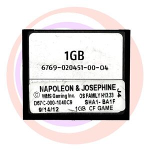 Game Software for WMS BlueBird II, Napoleon And Josephine, D47C-000-1040C9, OP SYST # H13.33 GETT Part SFT-WMS-163