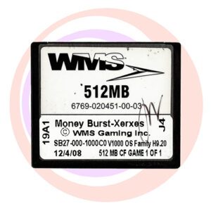 Game Software for WMS BlueBird II, Money Burst XerXes, SB27-000-1000C0, OP SYST # H9.20 GETT Part SFT-WMS-164