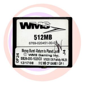 Game Software for WMS BlueBird II, Money Burst Return To Plant Loot, SB28-000-1020C0, OP SYST # H9.20 GETT Part SFT-WMS-165