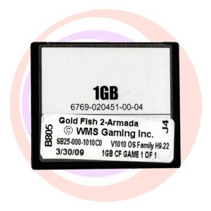 Game Software for WMS BlueBird II, Gold Fish 2 - Armada, Part number: SB25-000-1010C0, OP SYST # H9.22 GETT Part SFT-WMS-192