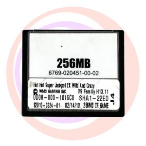 Game Software for WMS BlueBird II, Hot Hot Super Jackpot 2X Wild And Crazy, DD08-000-1010C0, OP SYST # H13.11 GETT Part SFT-WMS-216