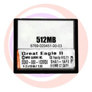 Game Software for WMS BlueBird II, Great Eagle II, DD83-000-1030D0, OP SYST # H13.21 GETT Part SFT-WMS-154