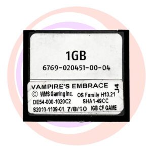Game Software for WMS BlueBird II, Vampires Embrace, DE54-000-1020C2, OP SYST # H13.21 GETT Part SFT-WMS-157